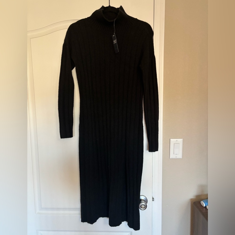 Black sweater dress